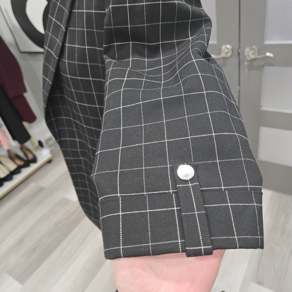Calvin Klein Black and White Checkered Blazer - Picture 8 of 8